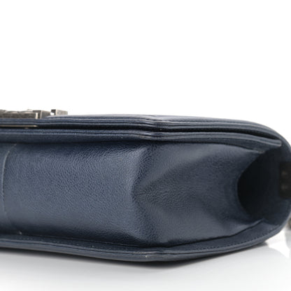 Chanel Calfskin Quilted Medium Boy Flap Blue 9 of 9