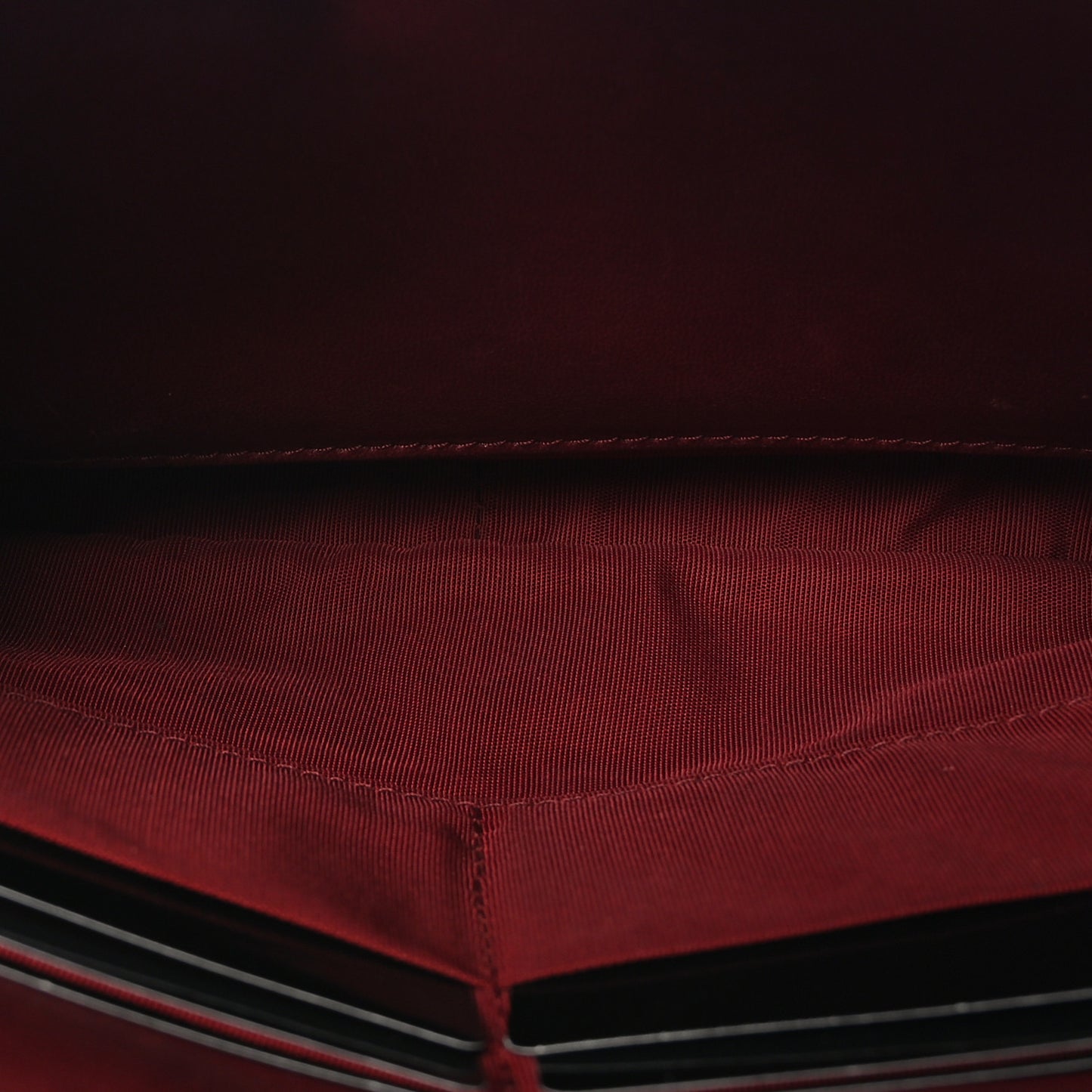 Calfskin Diamond Stitched Flap Red