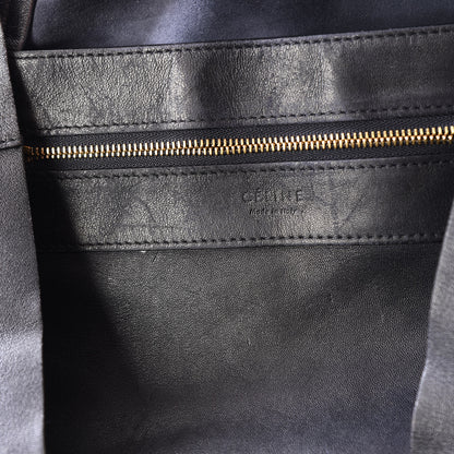 Celine Lambskin Horizontal Bi-Color Cabas Grass Navy 9 of 17