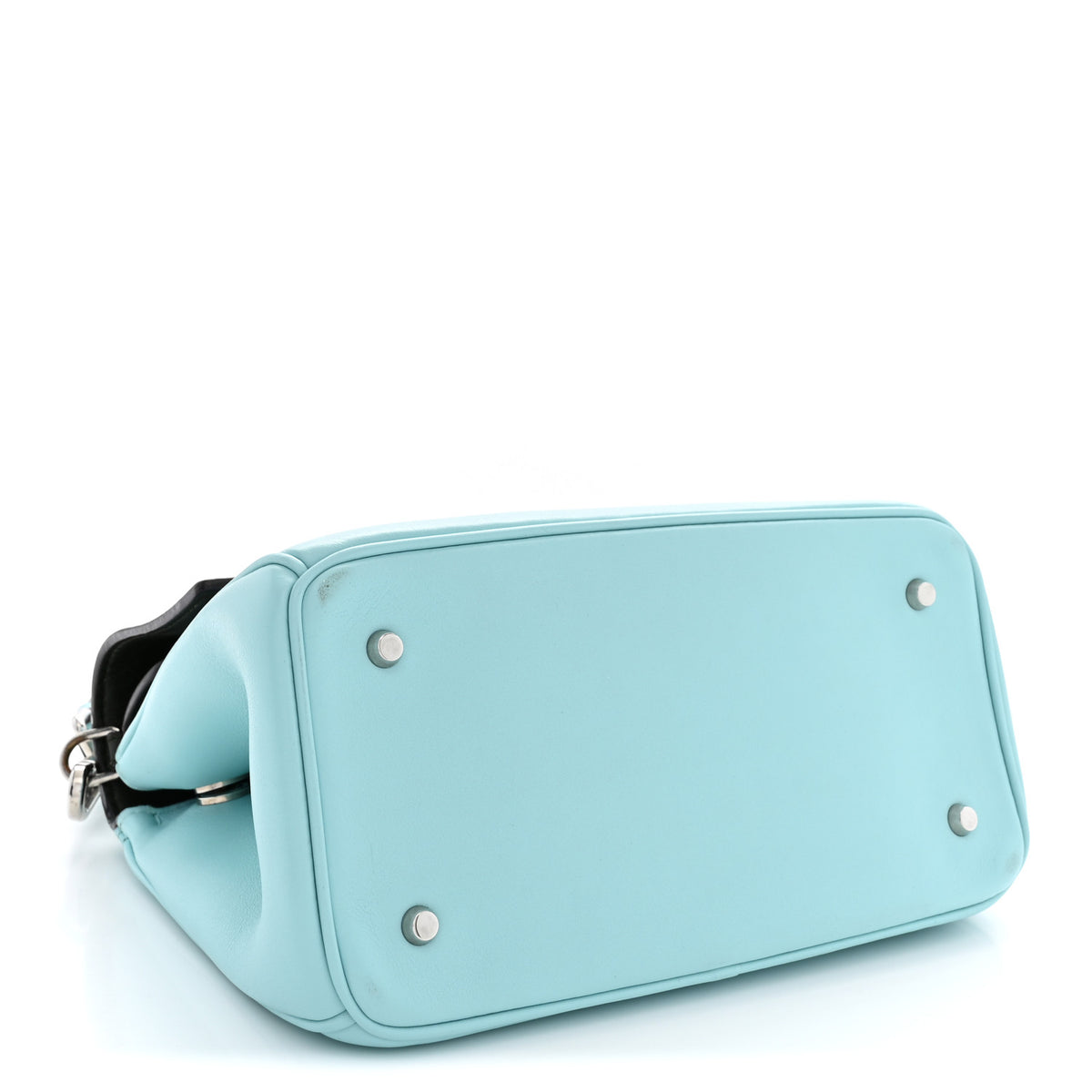 Smooth Calfskin Mini Be Dior Flap Blue