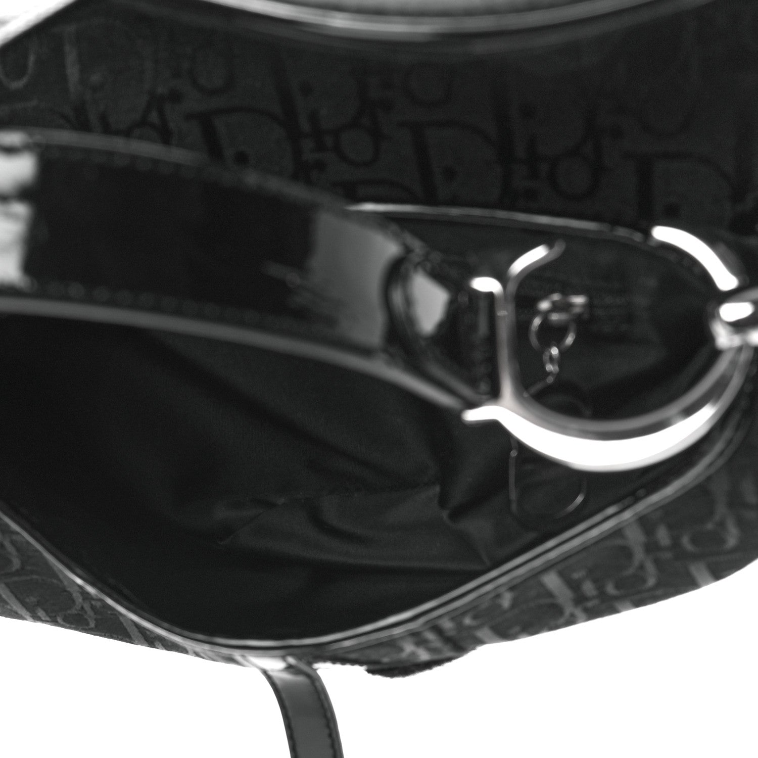 Christian Dior Monogram Saddle Bag Black 4 of 7