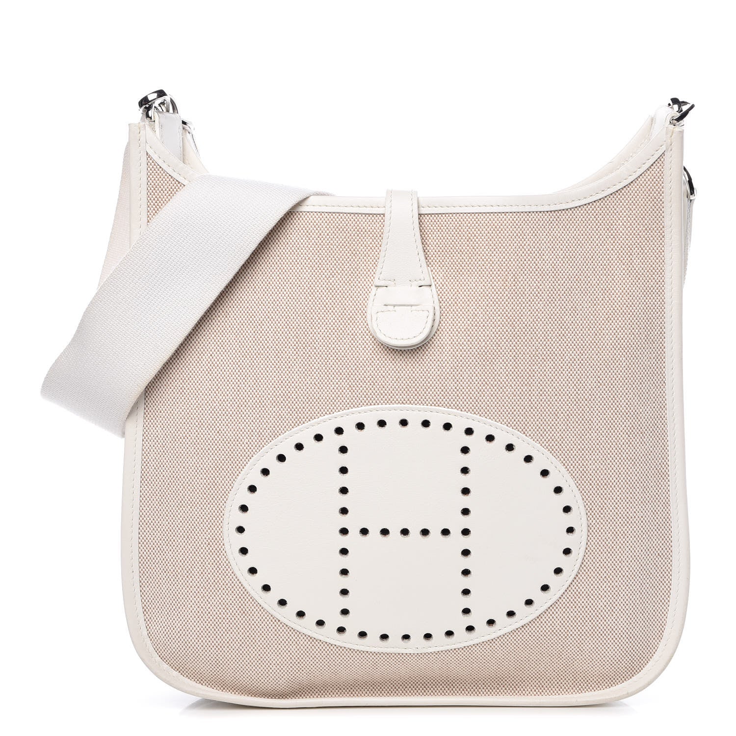 Hermes Toile Swift Evelyne II PM White 1 of 10