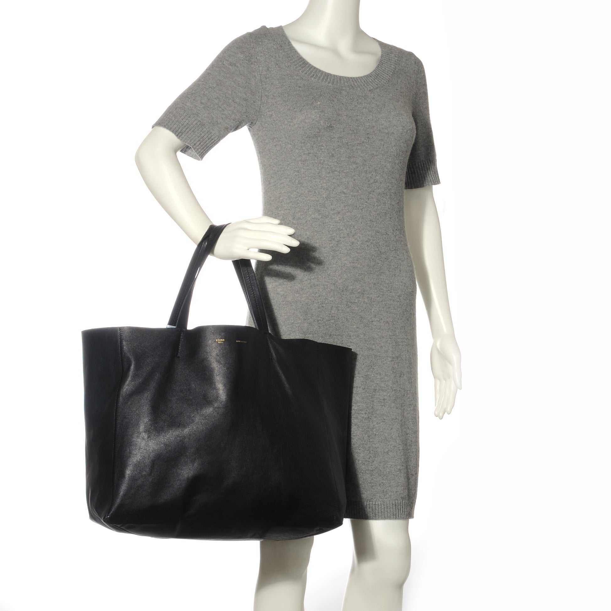 Celine Leather Horizontal Cabas Black 2 of 8