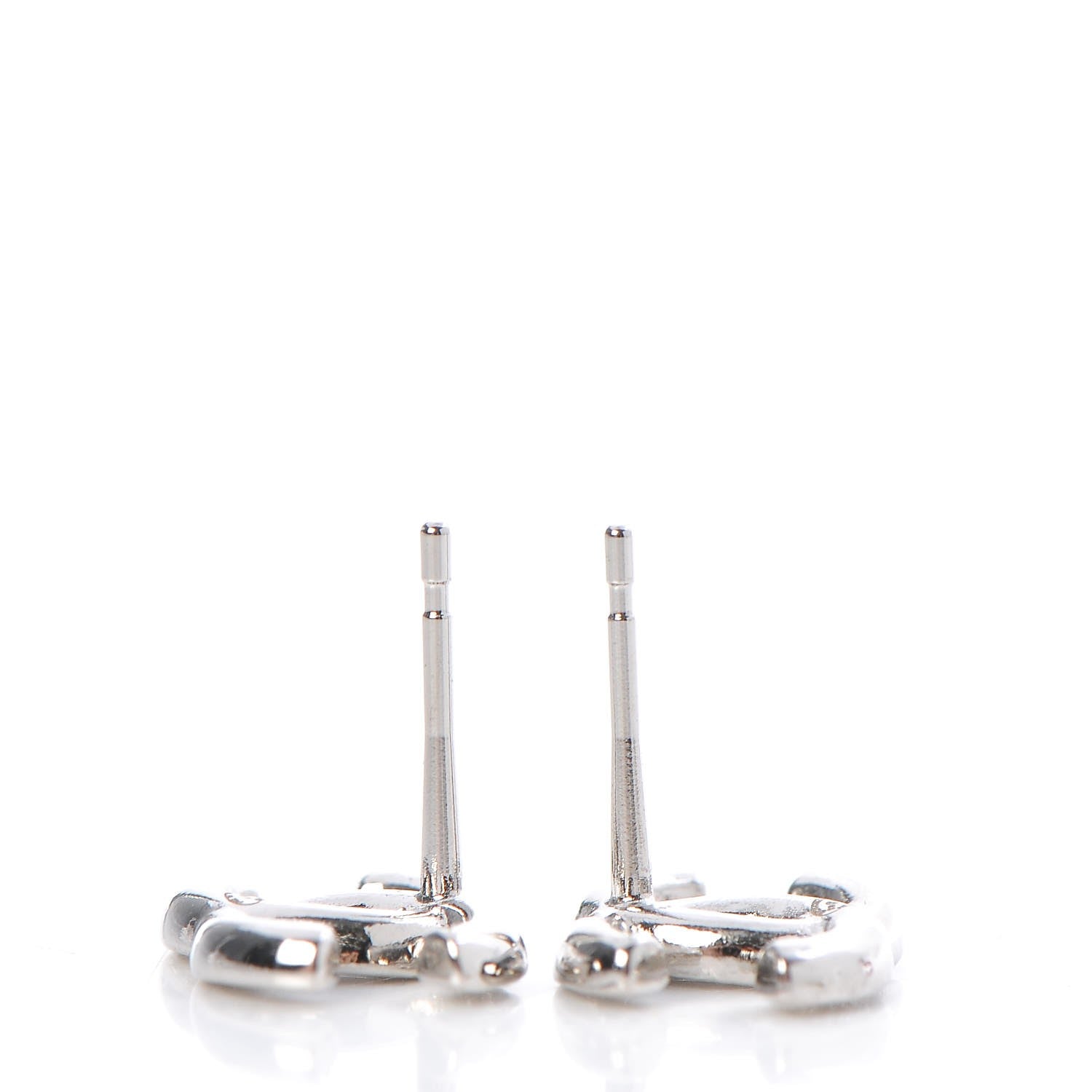 Chanel Crystal CC Earrings Silver 3 of 5