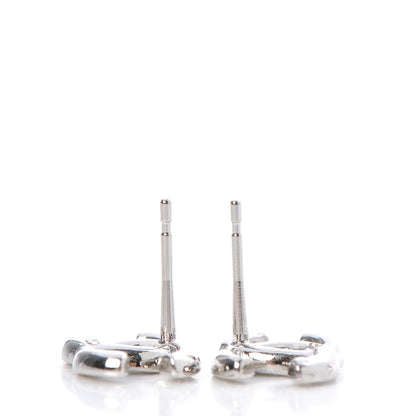 Chanel Crystal CC Earrings Silver 3 of 5