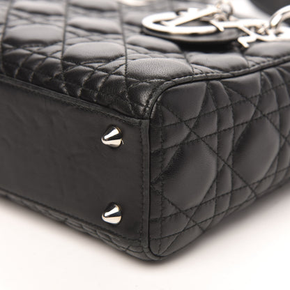 Christian Dior Lambskin Cannage Small Lucky Badges My Lady Dior Black 8 of 11