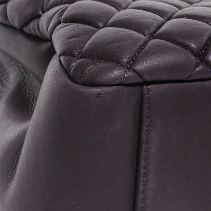 Chanel Iridescent Calfskin New Bubble Quilt Small Tote Plum 5 of 9