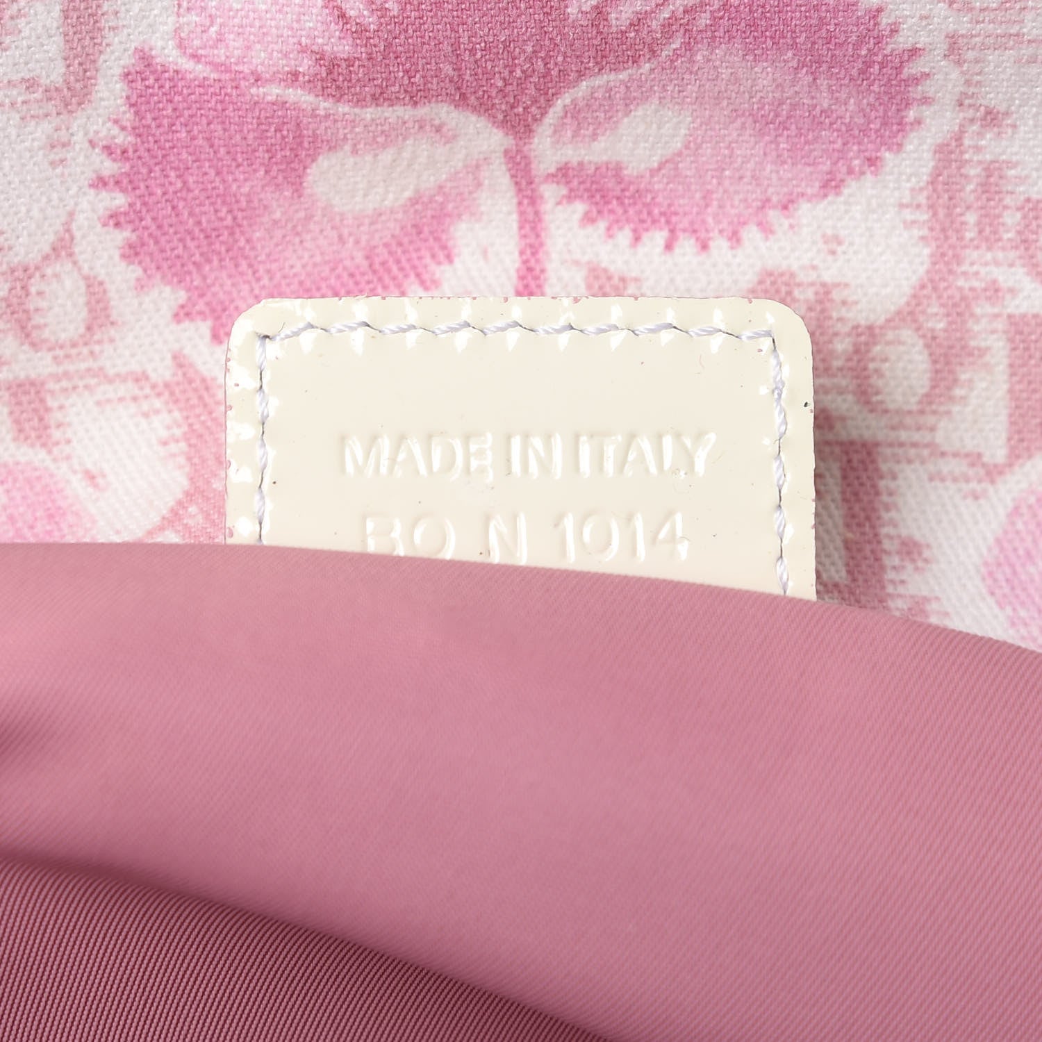 Christian Dior Canvas Monogram Floral Chain Shoulder Bag Pink 9 of 15