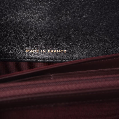 Chanel Lambskin Quilted Large Gusset Flap Wallet Black 7 of 9