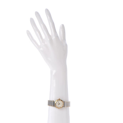 Omega Stainless Steel 18K Yellow Gold 25mm Constellation Quartz Watch White 1272.30 2 of 7
