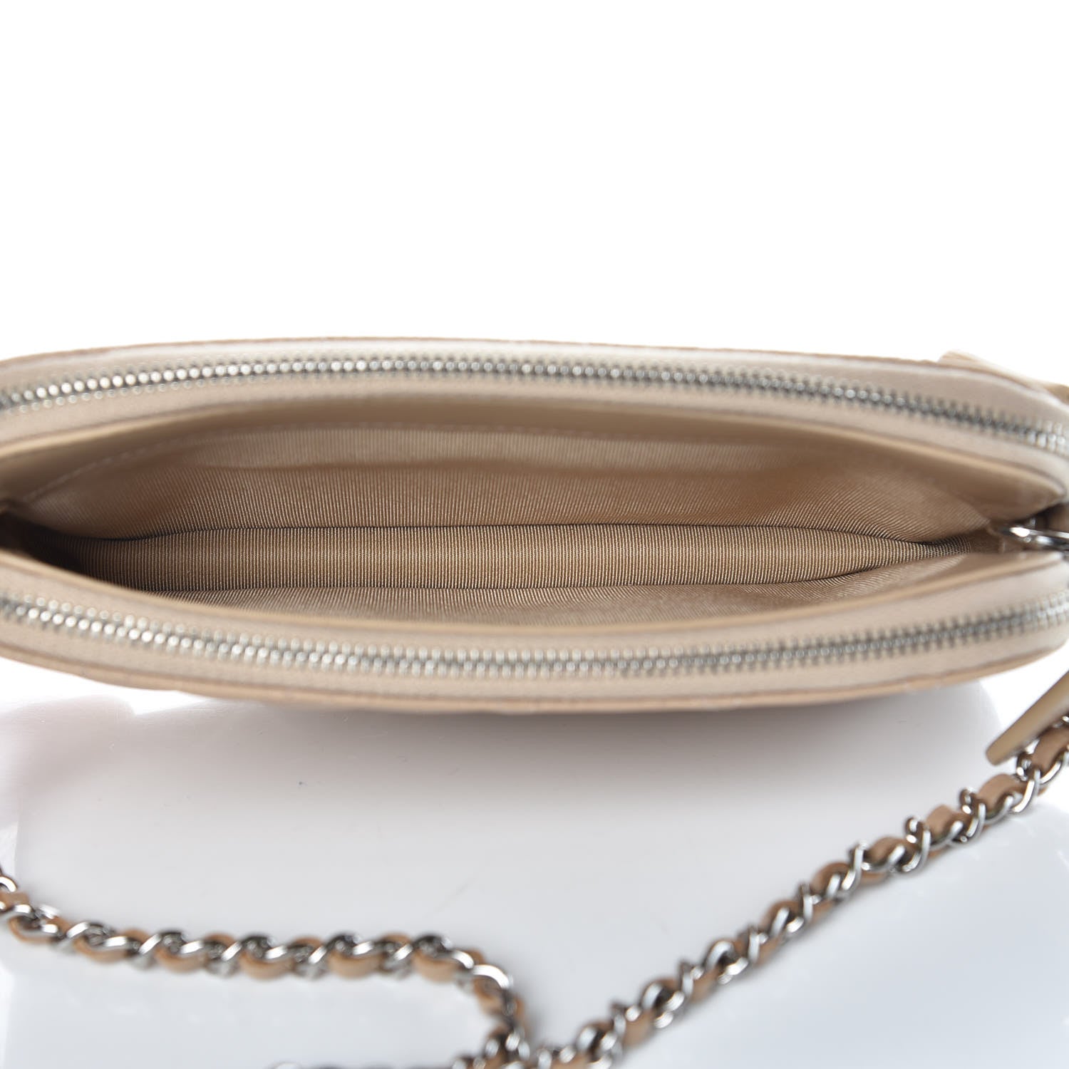 Chanel Caviar Quilted Small Clutch With Chain Beige 5 of 12