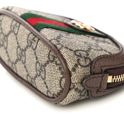 Gucci GG Supreme Monogram Web Ophidia Dome Key Pouch Beige New Acero 10 of 11