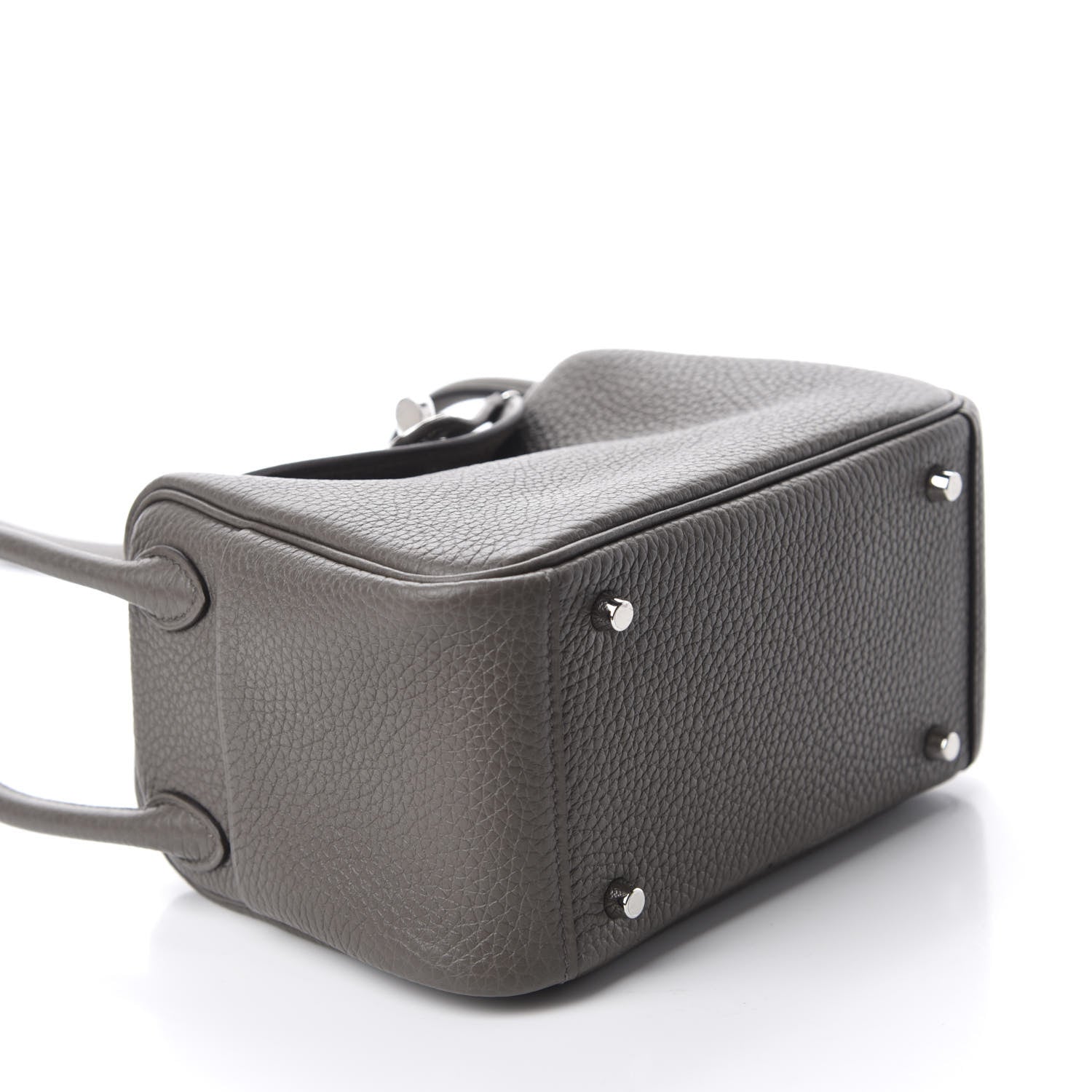 Hermes Taurillon Clemence Mini Lindy 20 Etain 4 of 11