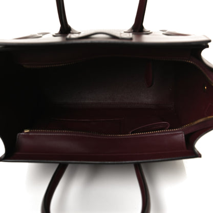 Celine Goatskin Calfskin Micro Luggage Burgundy 4 of 11