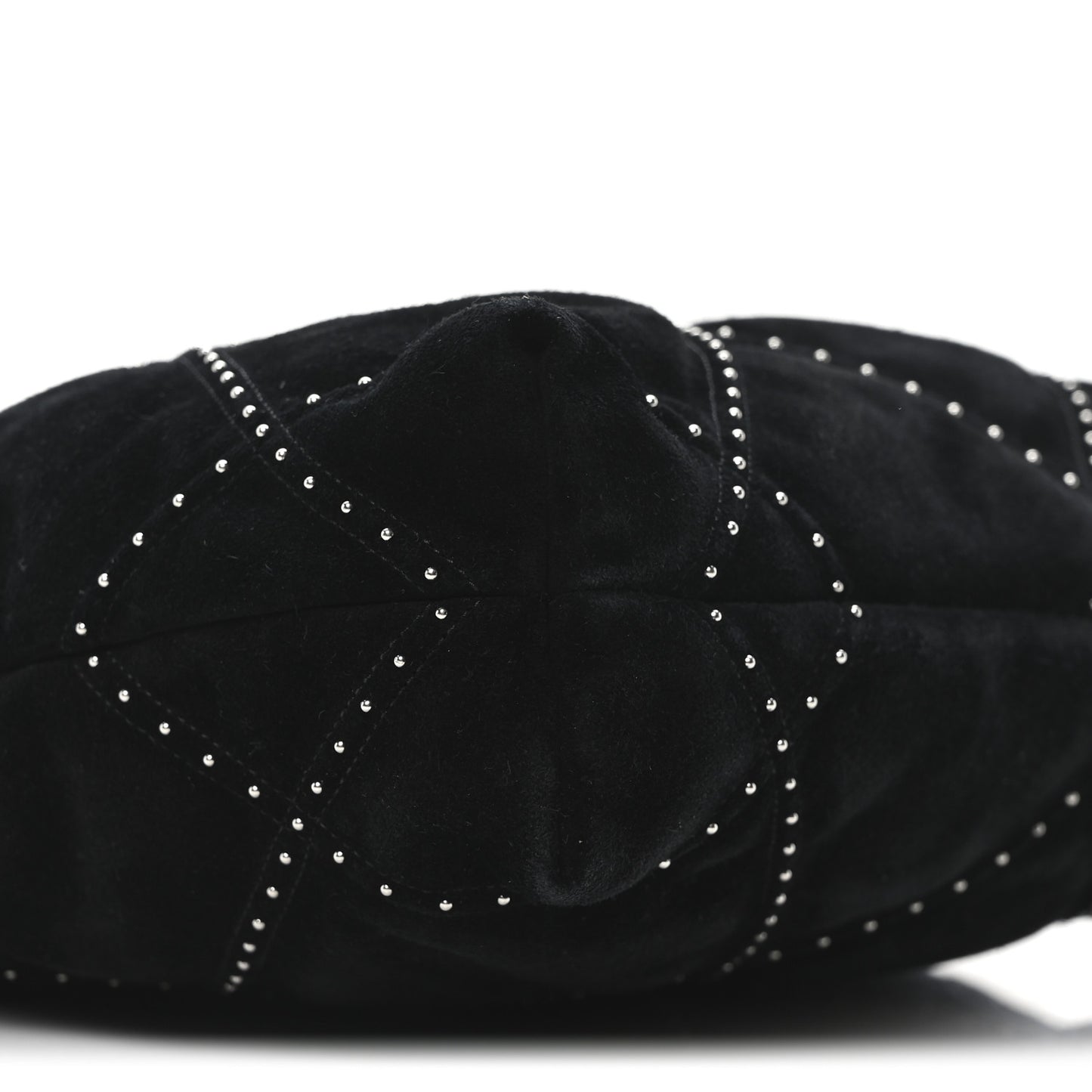 Suede Quilted Studded Small Chanel 22  Black