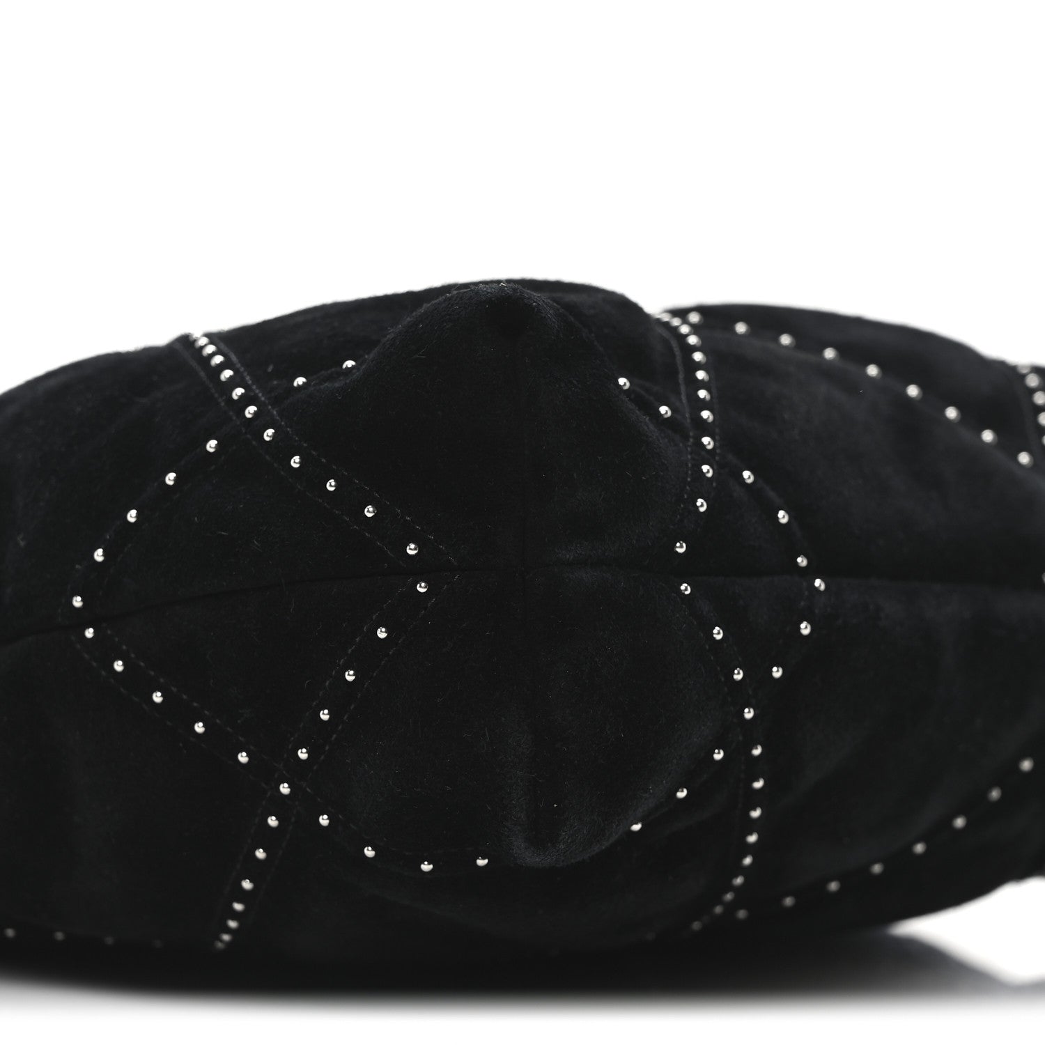 Chanel Suede Quilted Studded Small Chanel 22  Black 10 of 11