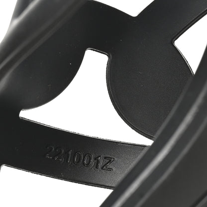 Hermes Rubber Womens Egerie Sandals 40 Black 9 of 10