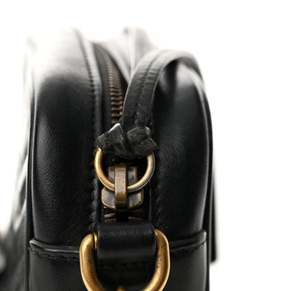 Gucci Calfskin Matelasse Mini GG Marmont Chain Shoulder Bag Black 15 of 19