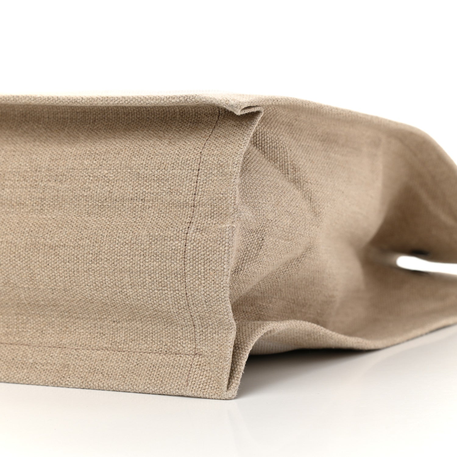 Saint Laurent Linen Calfskin Rive Gauche Tote Optic White 9 of 9