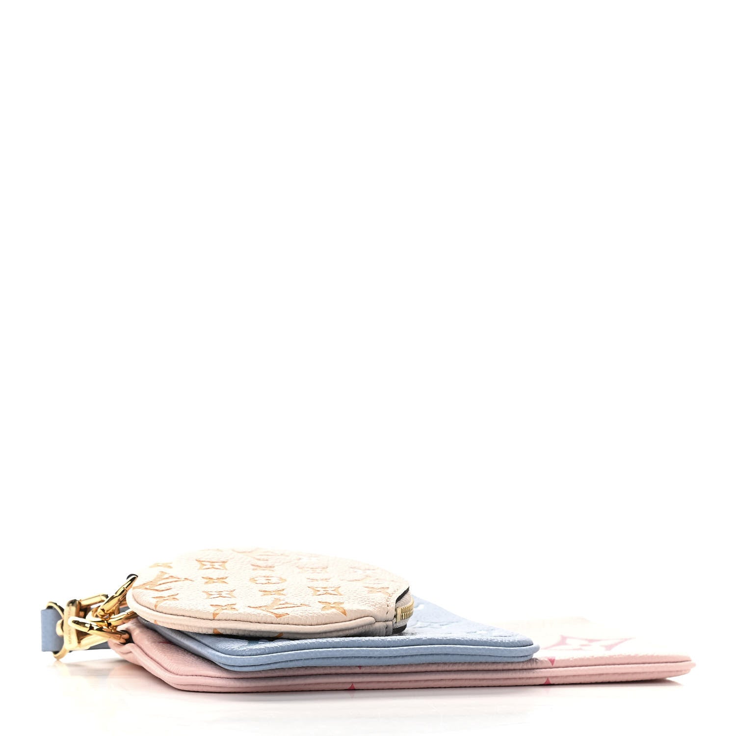 Louis Vuitton Empreinte Monogram Giant By The Pool Trio Pouch Rosebud Summer Blue Cream Saffron 4 of 9