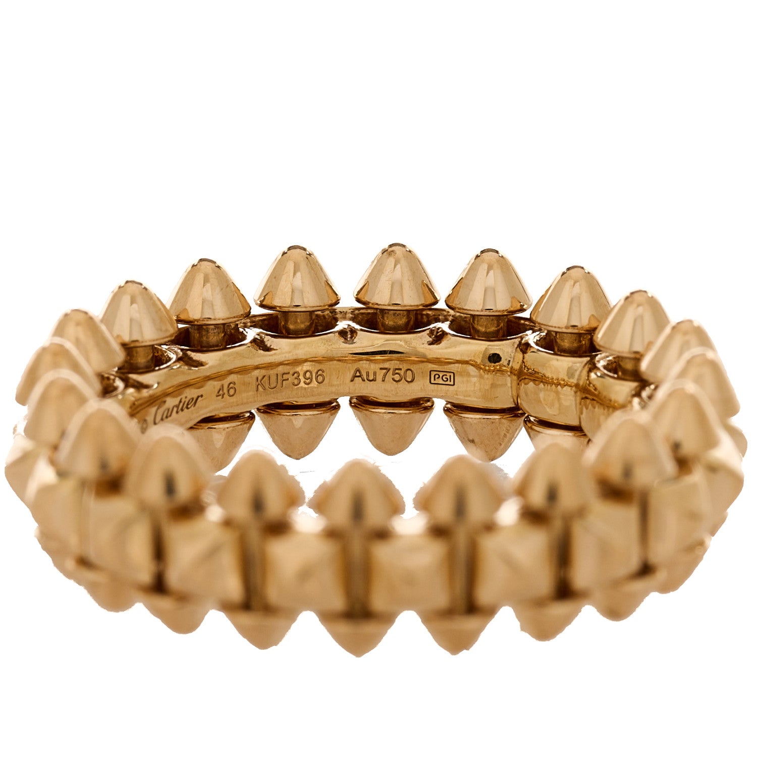 Cartier 18K Pink Gold SM Clash De Cartier Ring 46 3.75 5 of 5