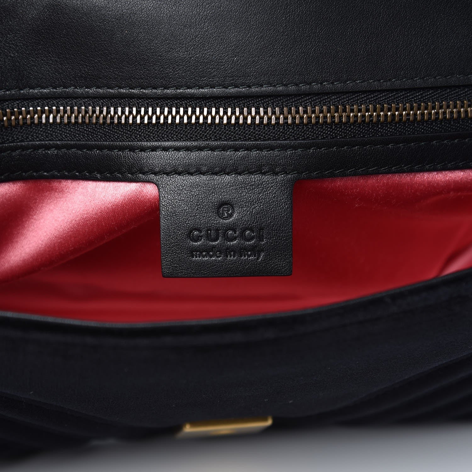 Gucci Velvet Matelasse Small GG Marmont Shoulder Bag Black 6 of 7