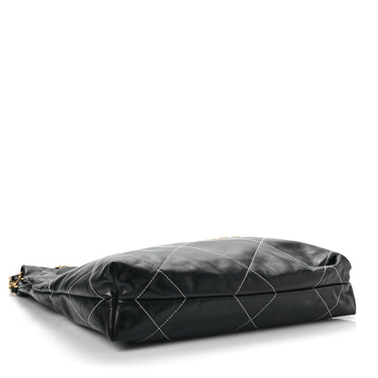 Chanel Shiny Calfskin Quilted Small Chanel 22 Black 5 of 9