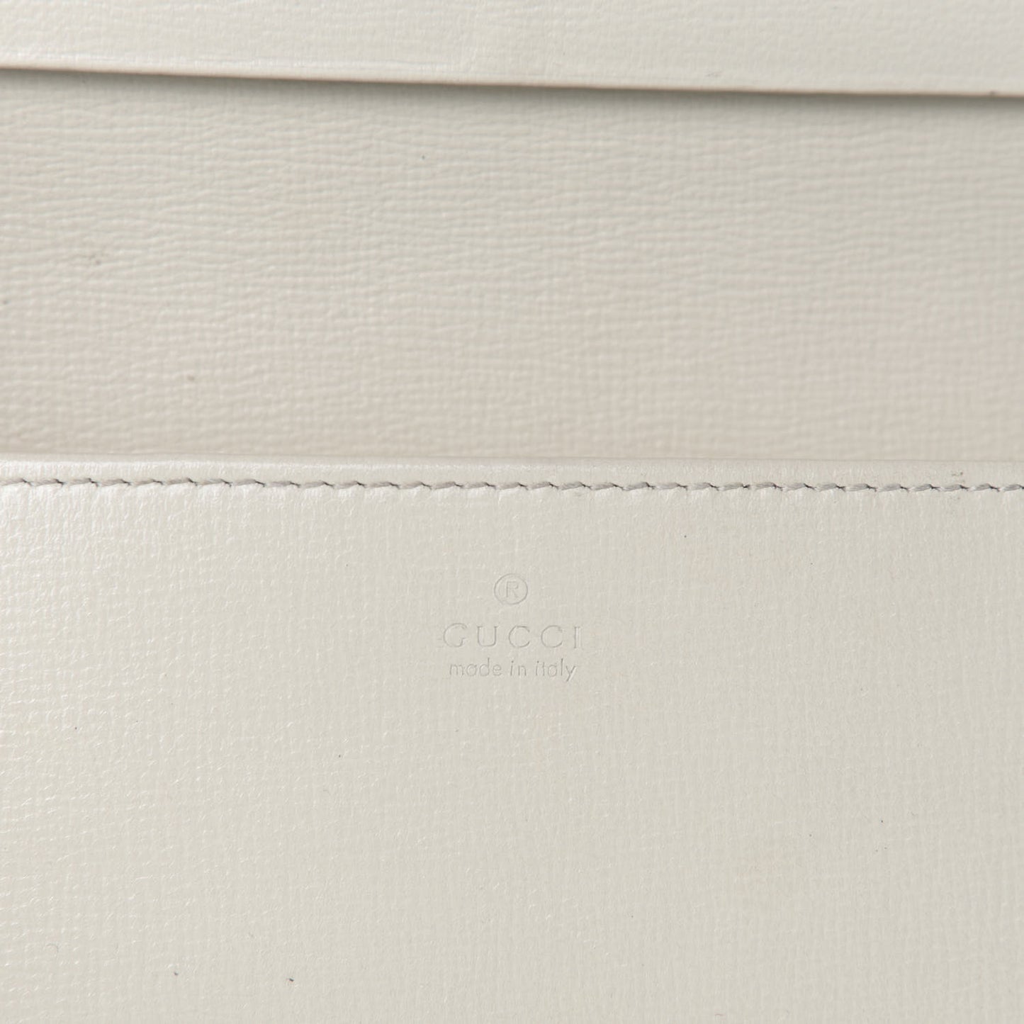 GG Supreme Monogram Azalea Calfskin Horsebit 1955 Wallet On Chain Beige Ebony Mystic White
