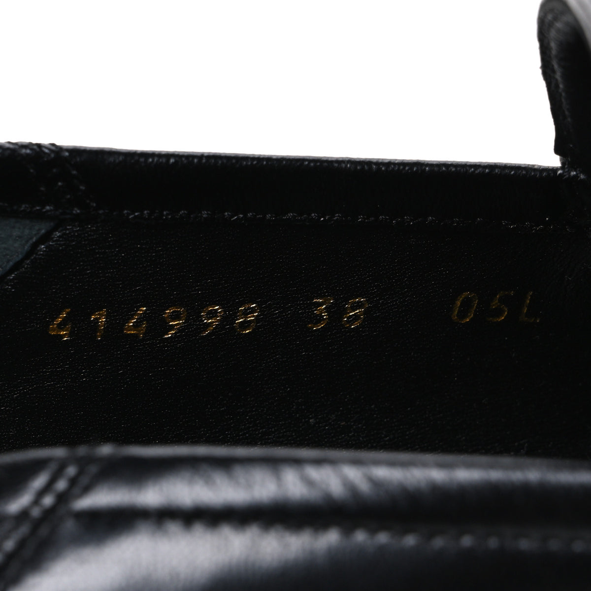Gucci Lambskin Womens Brixton Horsebit Loafers 38 Black 10 of 11