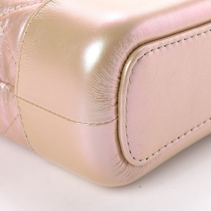 Chanel Iridescent Aged Calfskin Quilted Small Gabrielle Hobo Light Pink 9 of 10