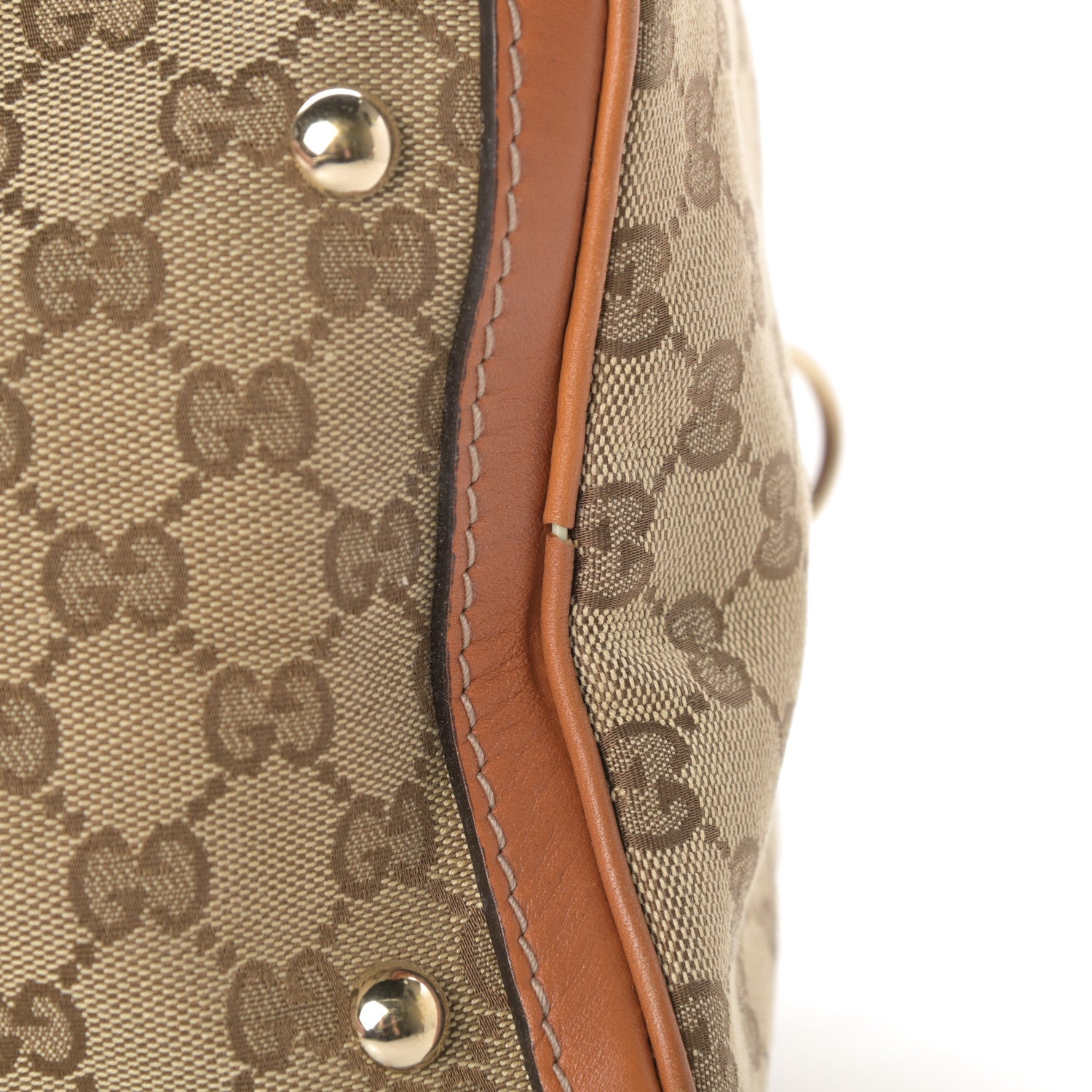 Gucci Monogram Vintage Web Medium Boston Tobacco 15 of 17