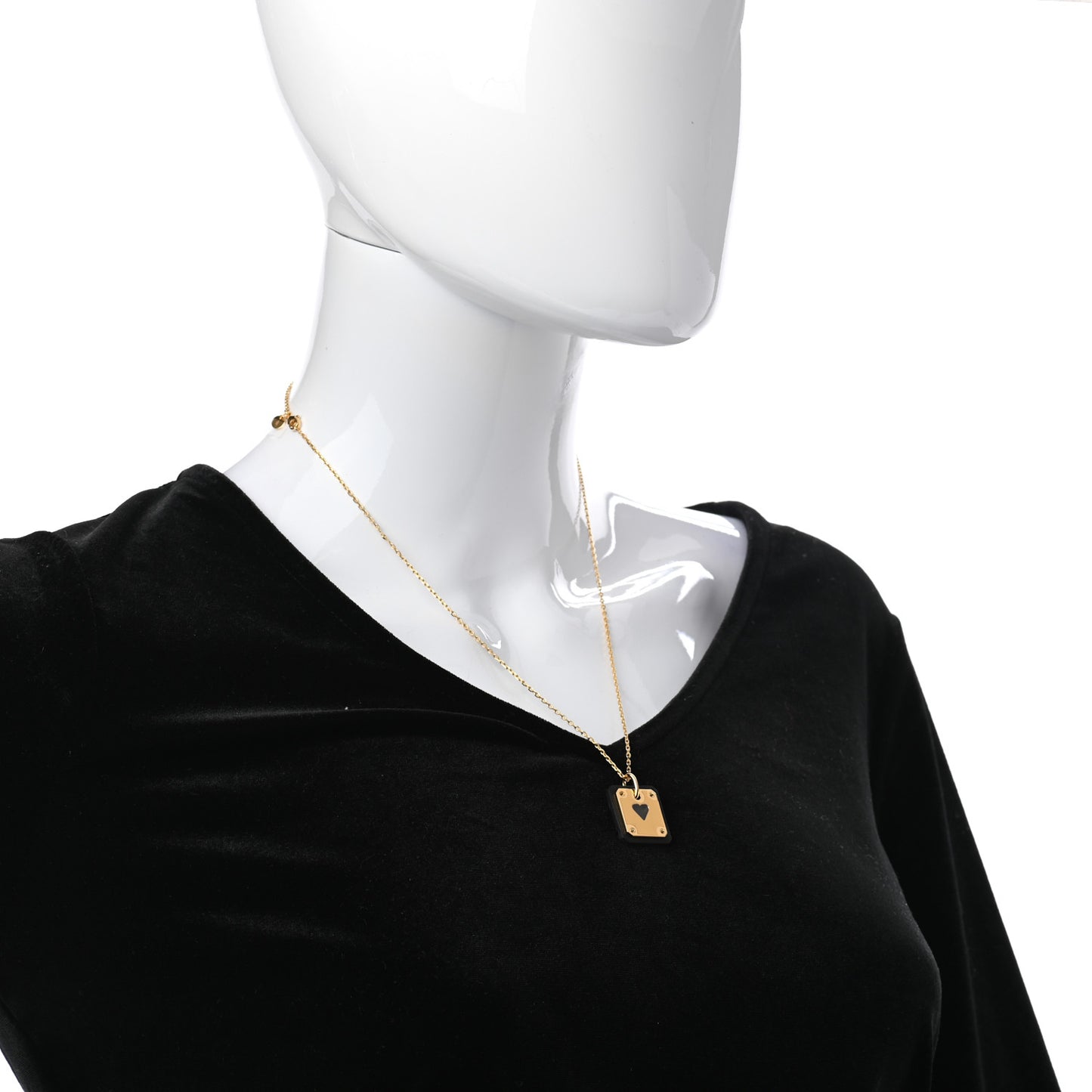 Gold Plated Swift As De Coeur Necklace Black