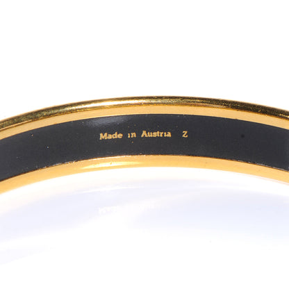 Hermes Enamel Narrow Printed Bracelet 65 Black Red 5 of 5