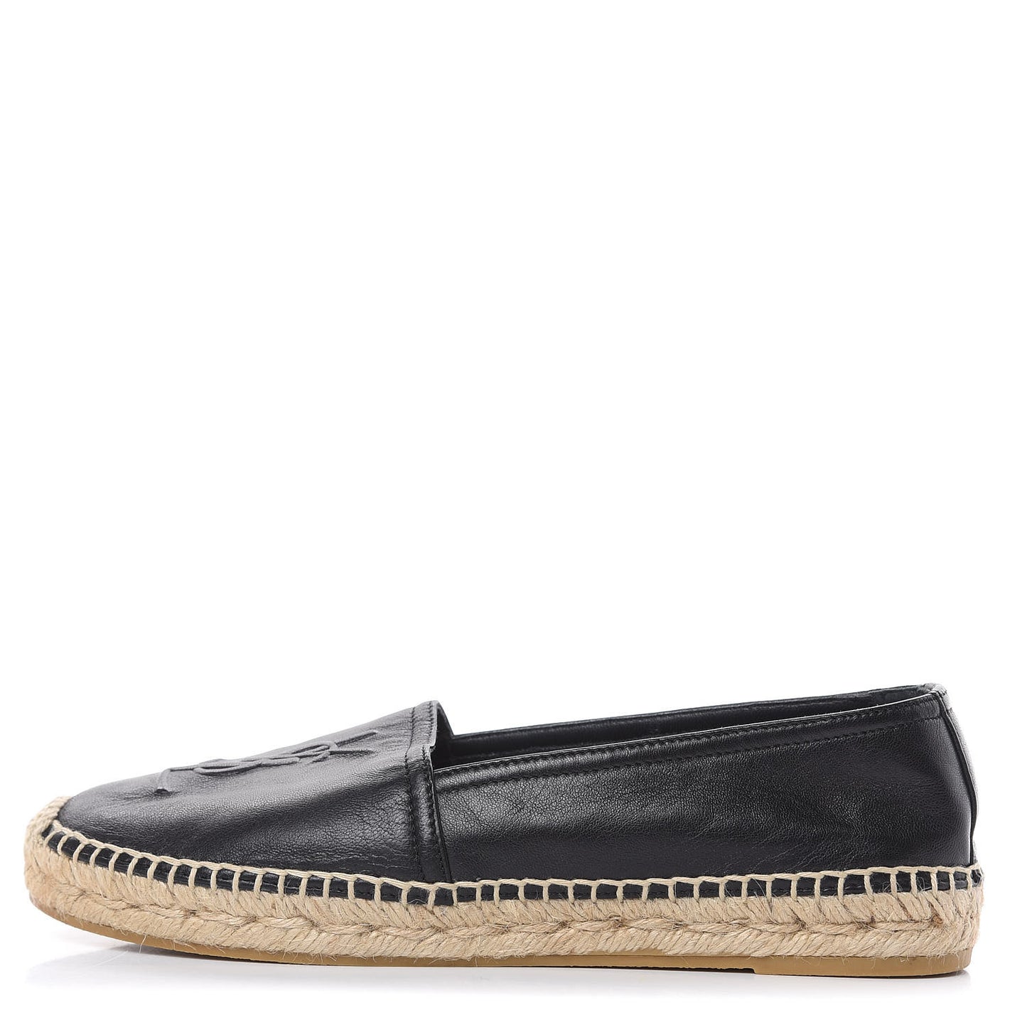 Lambskin Monogram Espadrilles 37.5 Black