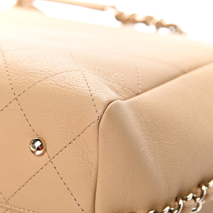 Chanel Bullskin Stitched Medium Shopping Bag Beige 12 of 13