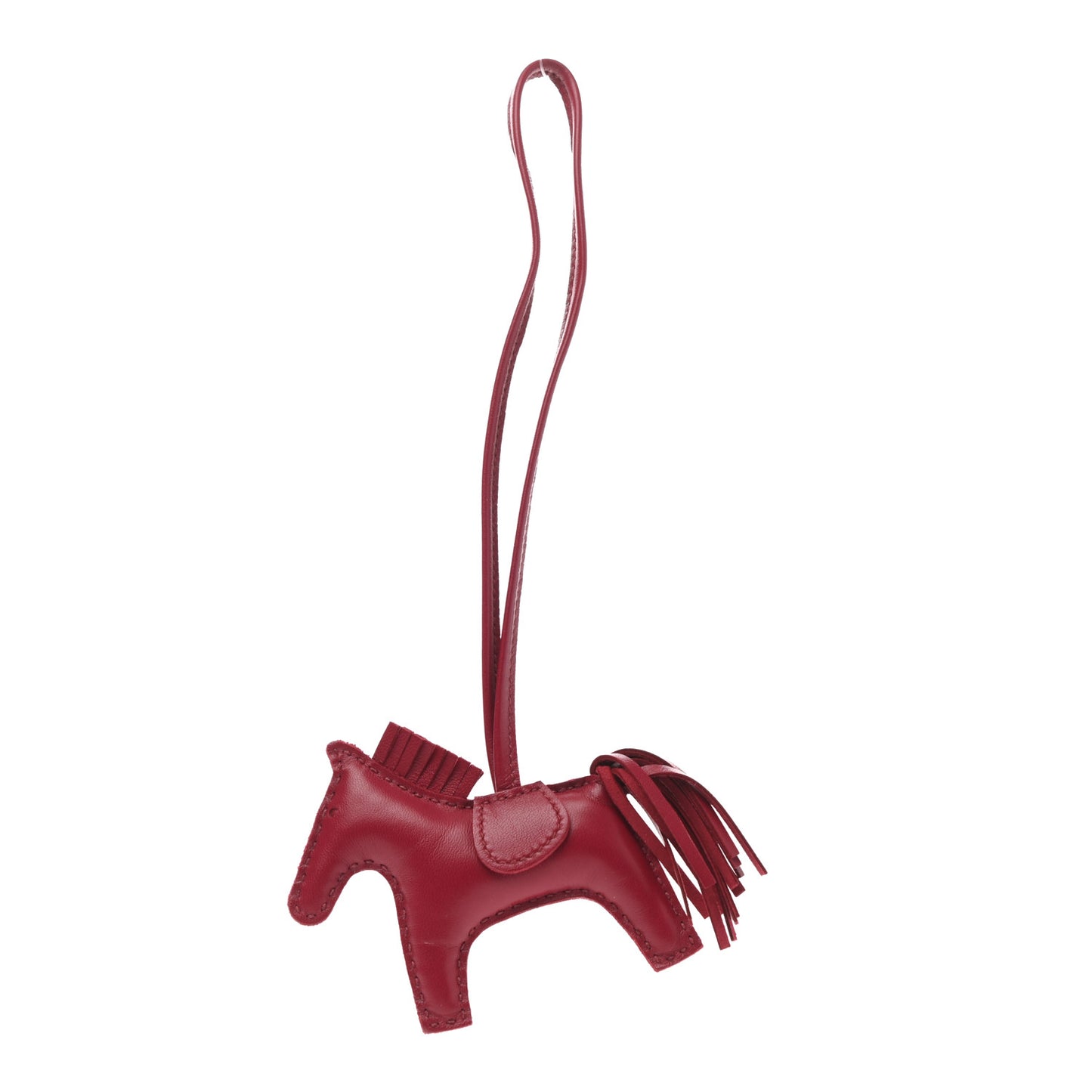 Milo Lambskin Grigri Rodeo Horse Bag Charm PM Rubis