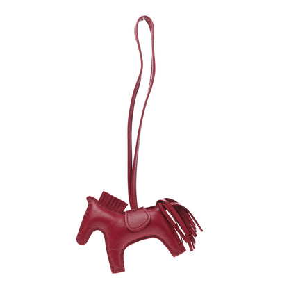Hermes Milo Lambskin Grigri Rodeo Horse Bag Charm PM Rubis 1 of 5