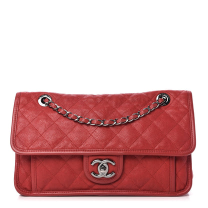 Chanel Caviar Quilted Medium French Riviera Flap Red 1 of 12
