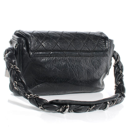 Chanel Distressed Lambskin Lady Braid Flap Black 3 of 7