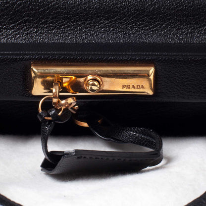 Prada Goatskin Cerniera Doctor Bag Black 6 of 10