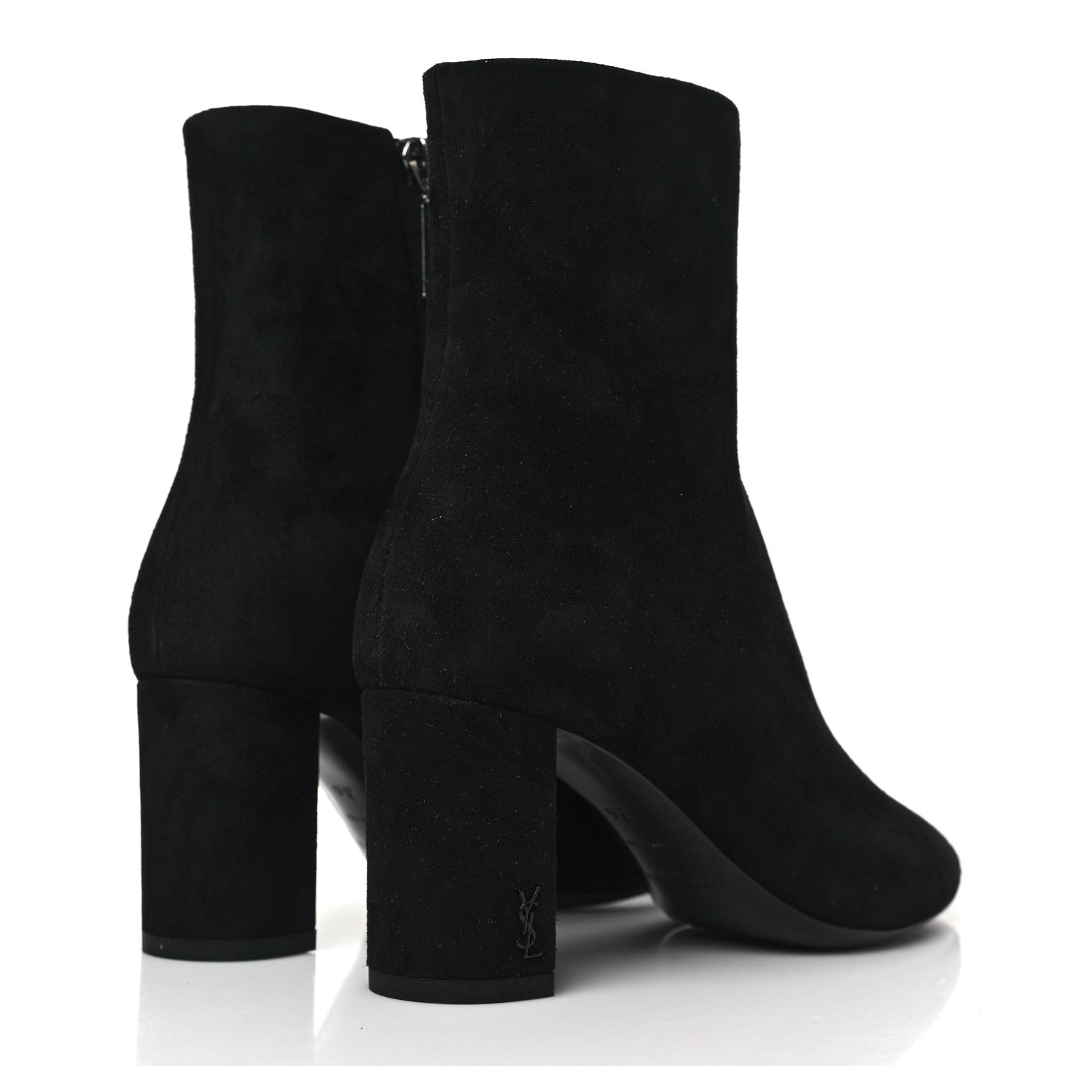 Saint Laurent Suede Loulou Ankle Zip Boot 36 Black 4 of 9