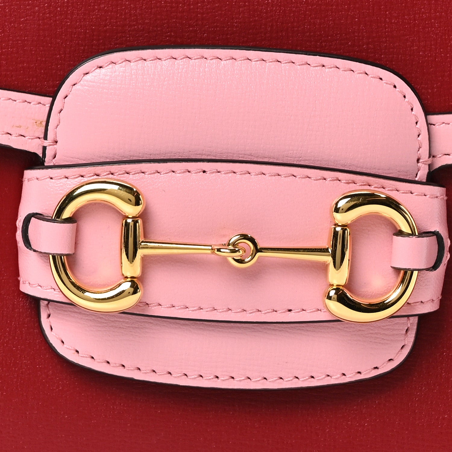 Gucci Azalea Calfskin Horsebit 1955 Shoulder Bag New Cherry Red Wild Rose 8 of 10