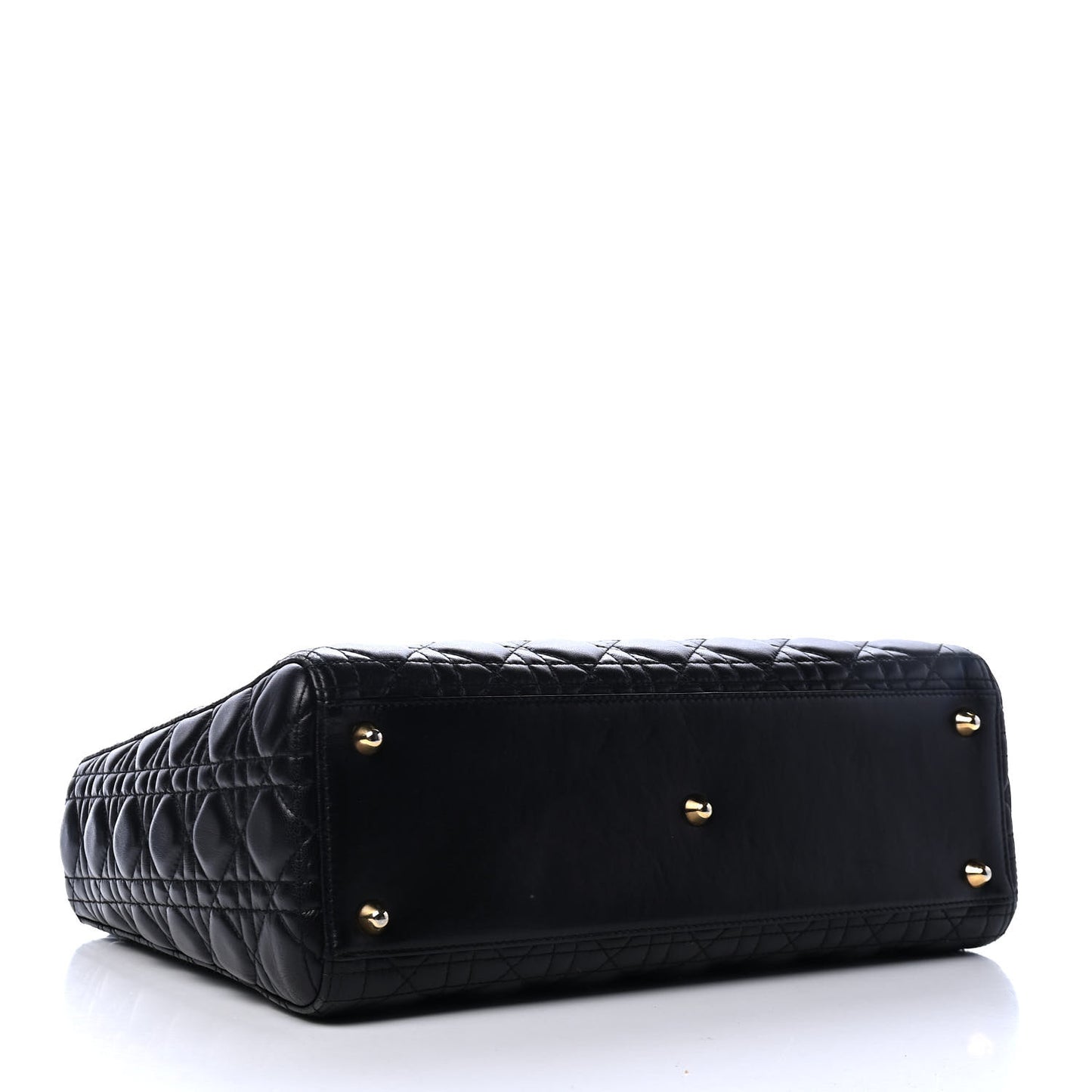 Lambskin Cannage Large Lady Dior Black