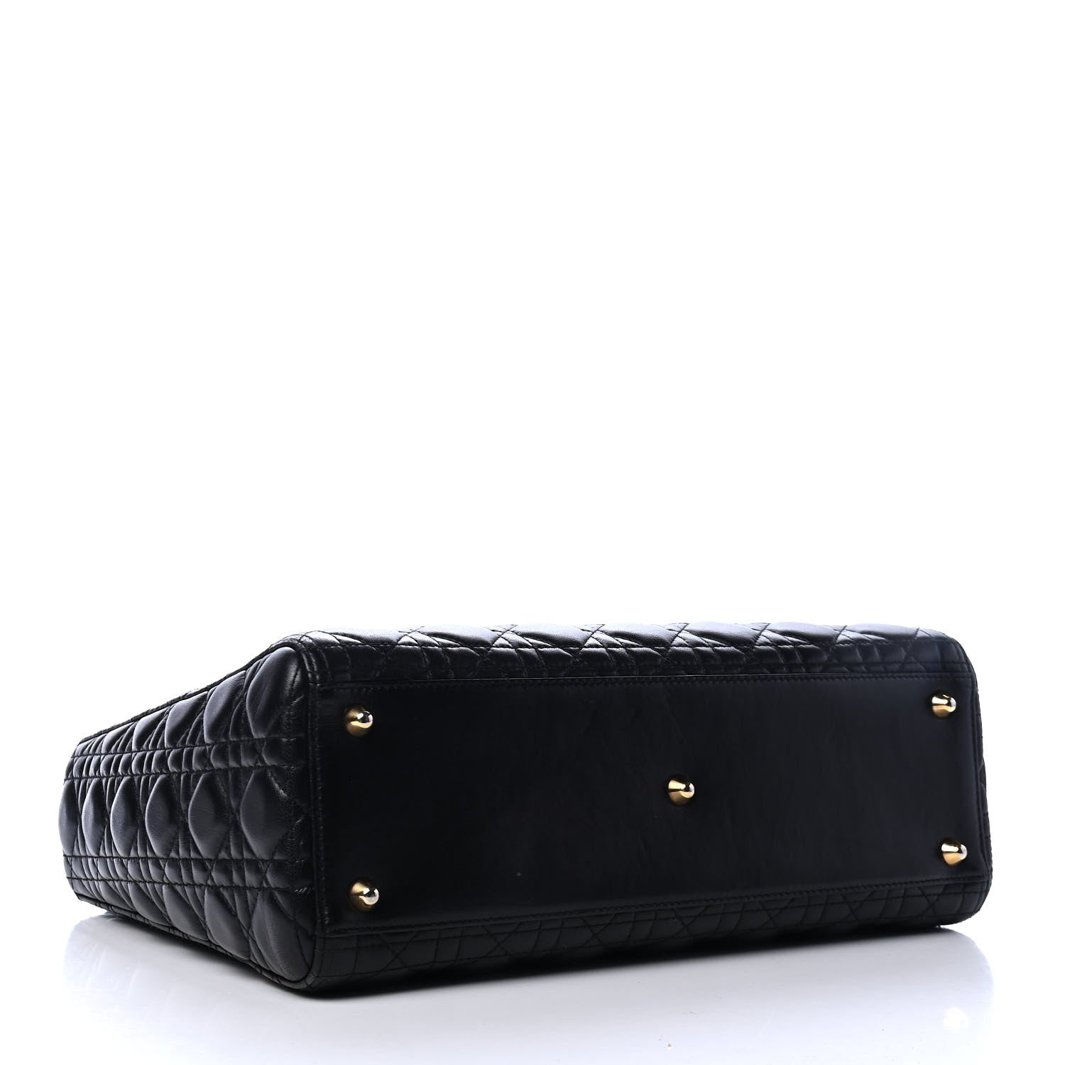 Christian Dior Lambskin Cannage Large Lady Dior Black 3 of 4