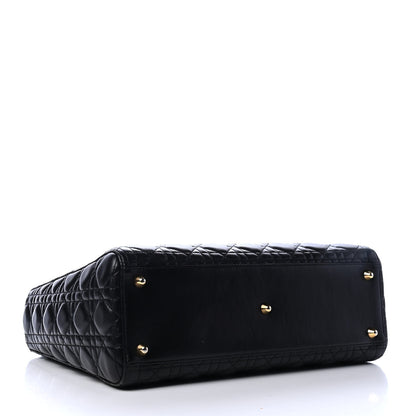 Christian Dior Lambskin Cannage Large Lady Dior Black 3 of 4