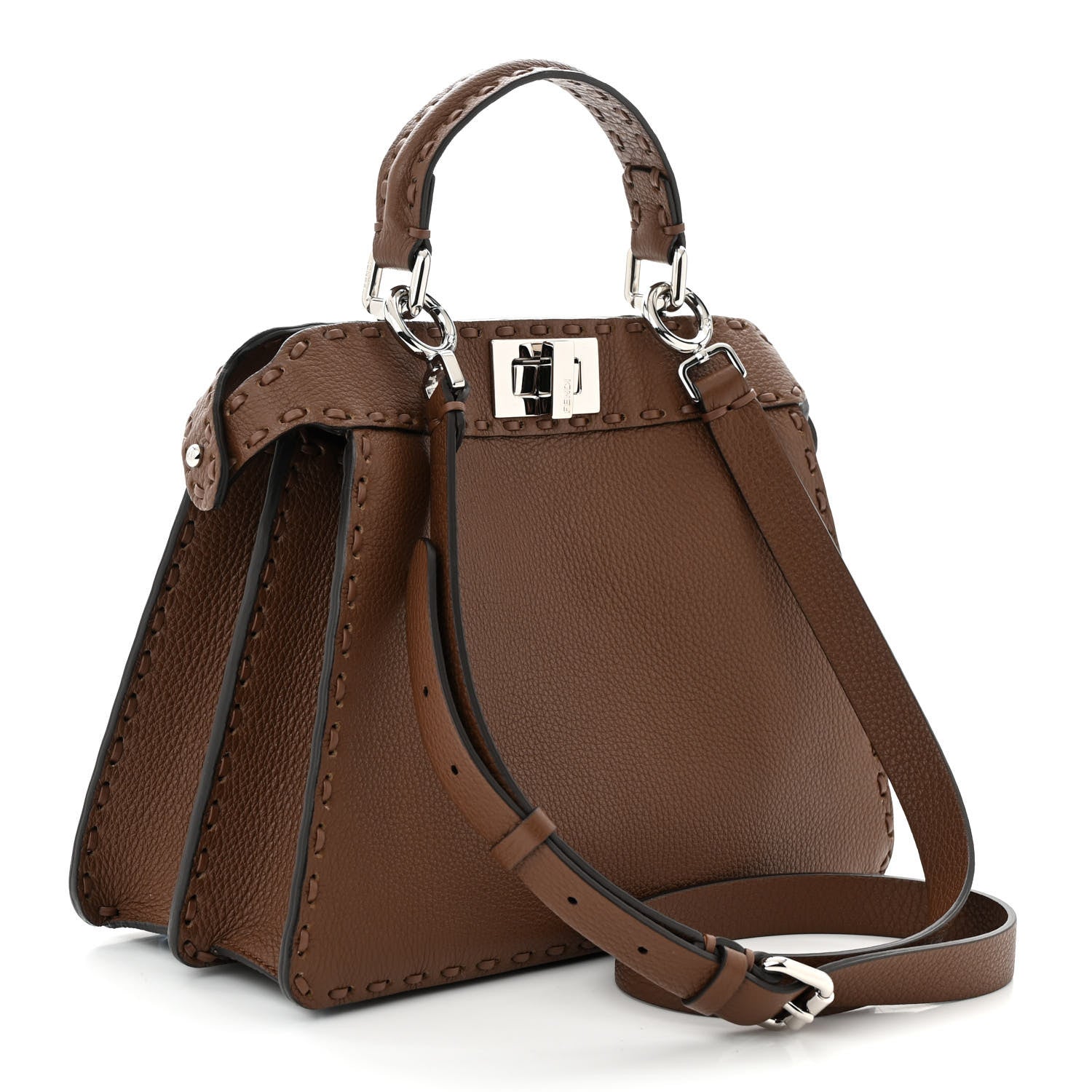Fendi Cuoio Romano Selleria Chamois Small Peekaboo I SEE U Satchel Mou 3 of 10