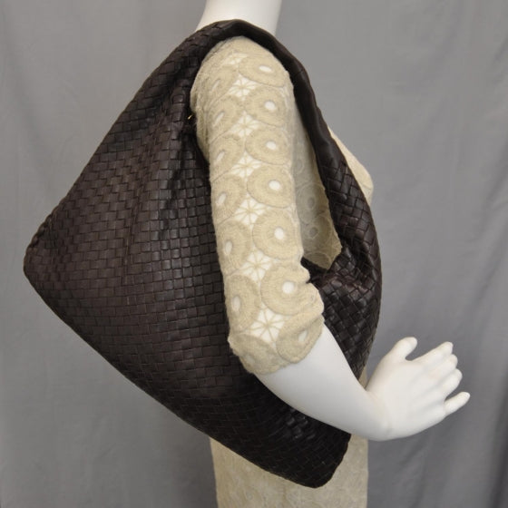 Bottega Veneta Nappa Intrecciato Large Veneta Hobo Ebano 2 of 8