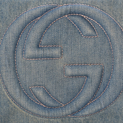 Gucci Denim Medium Soho Chain Shoulder Bag Blue 11 of 11