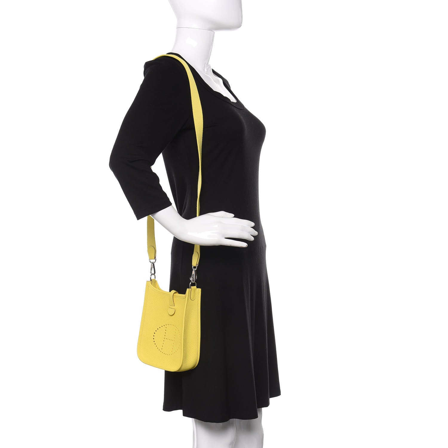 Hermes Taurillon Clemence Evelyne TPM Lime 2 of 10
