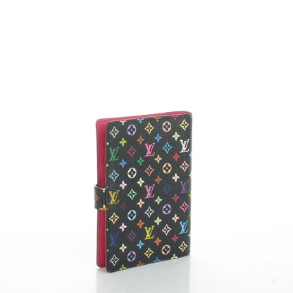 Louis Vuitton Monogram Multicolor Small Ring Agenda Cover Black Grenade 3 of 9